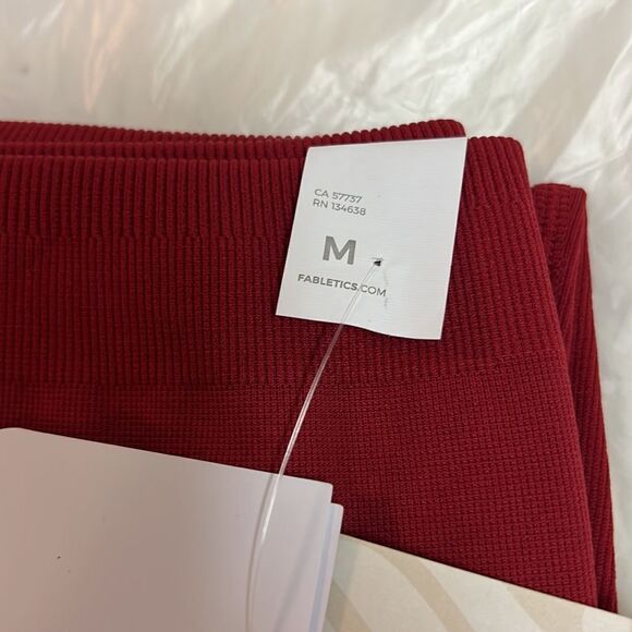 Fabletics Flora seamless deep red leggings C34 - Picture 6 of 9